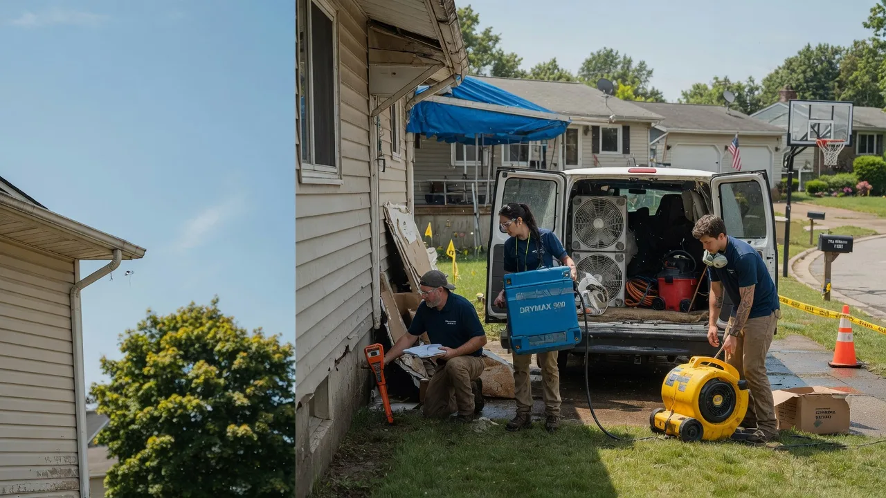 Ceiling Leak Cleanup in Greentown, OH near me